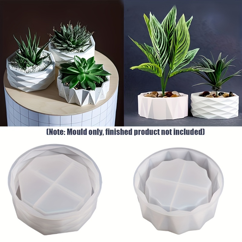 Resin Craft Ideas - 1/2개 대형 원형 불규칙 실리콘 몰드
