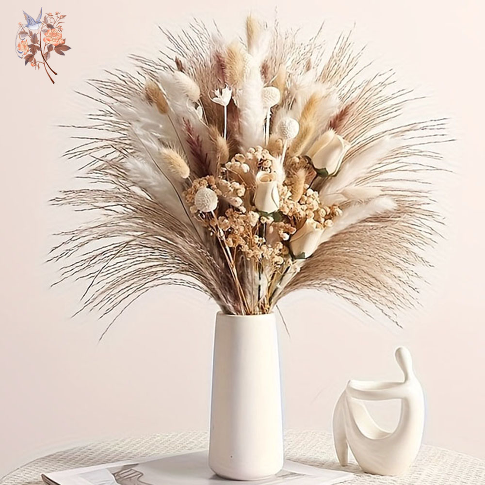 Dried Flower Bulk - 80개 인조 드라이플라워 부케, 인테리어 홈