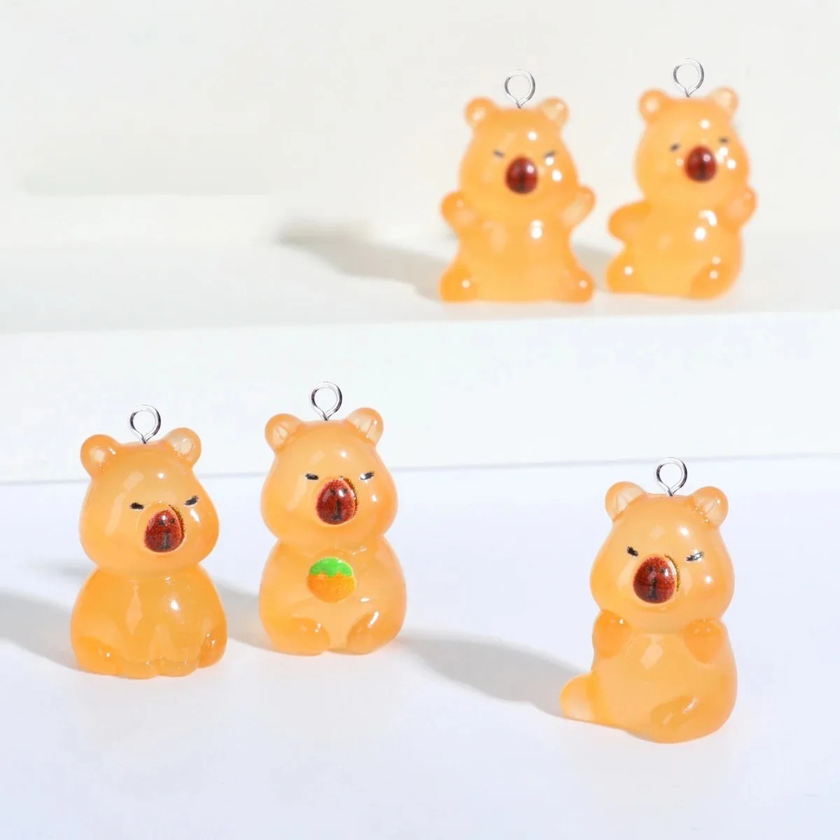 Resin Craft Supplies - 10개 귀여운 플랫백 레진 참 장식품