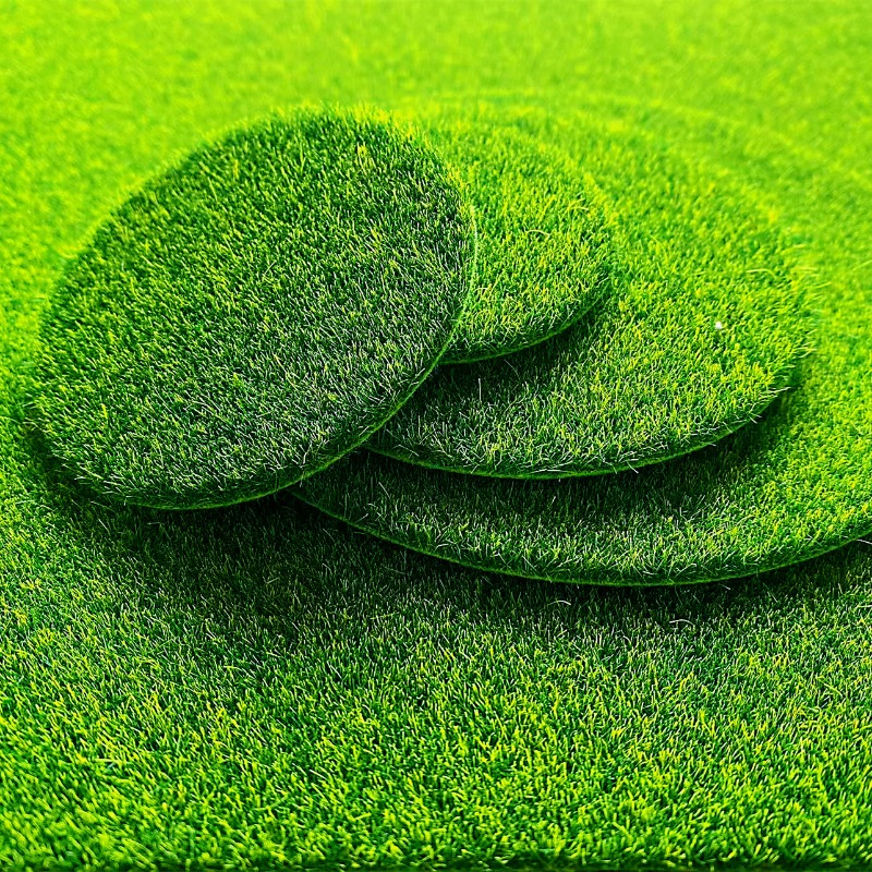 Terrarium Moss Art - 5/10개입 원형 인조 이끼 가짜 잔디