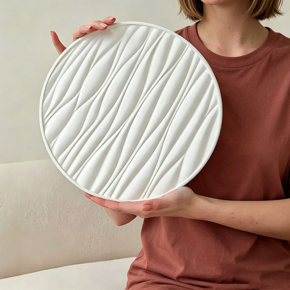 Coaster Mold Round - 대형 원형 트레이 실리콘 몰드 웨이브