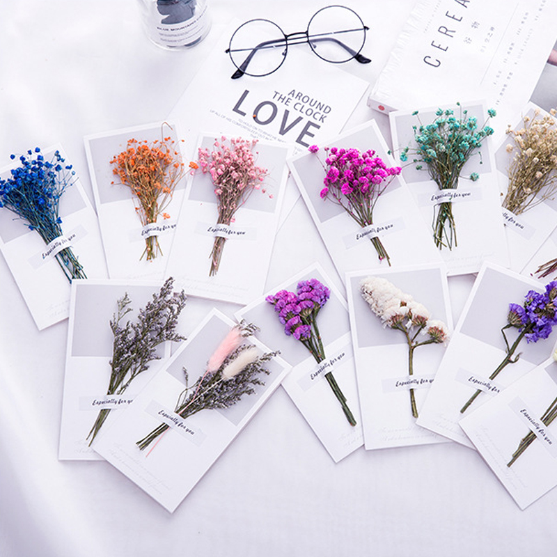 Dried Flower Bulk - 안개꽃 말린 꽃 선물 카드, 청첩장
