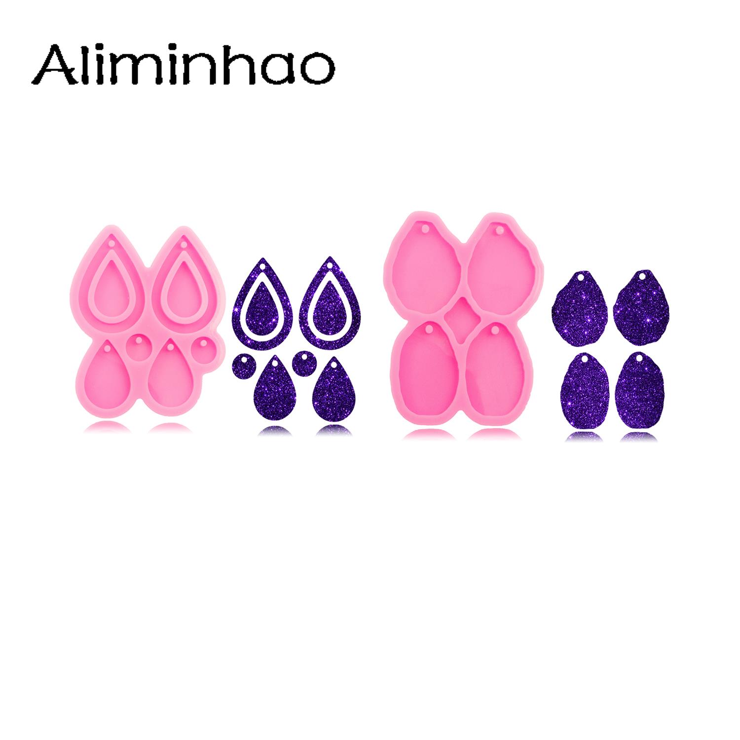 Geode Mold Silicone - DY1085 불규칙한 가장자리 귀걸이와 반짝이 Geodes