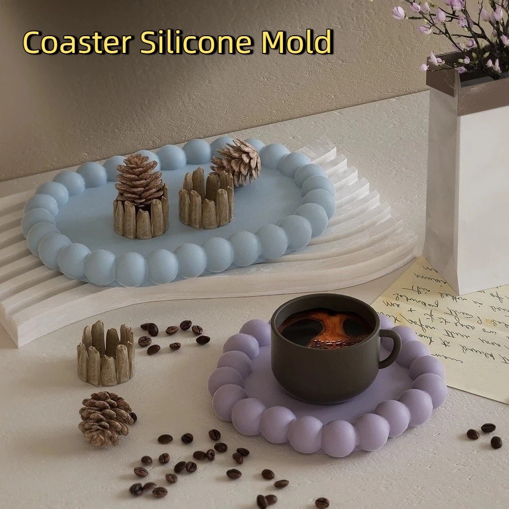 Coaster Mold Round - DIY 코스터 실리콘 몰드 라운드 하트