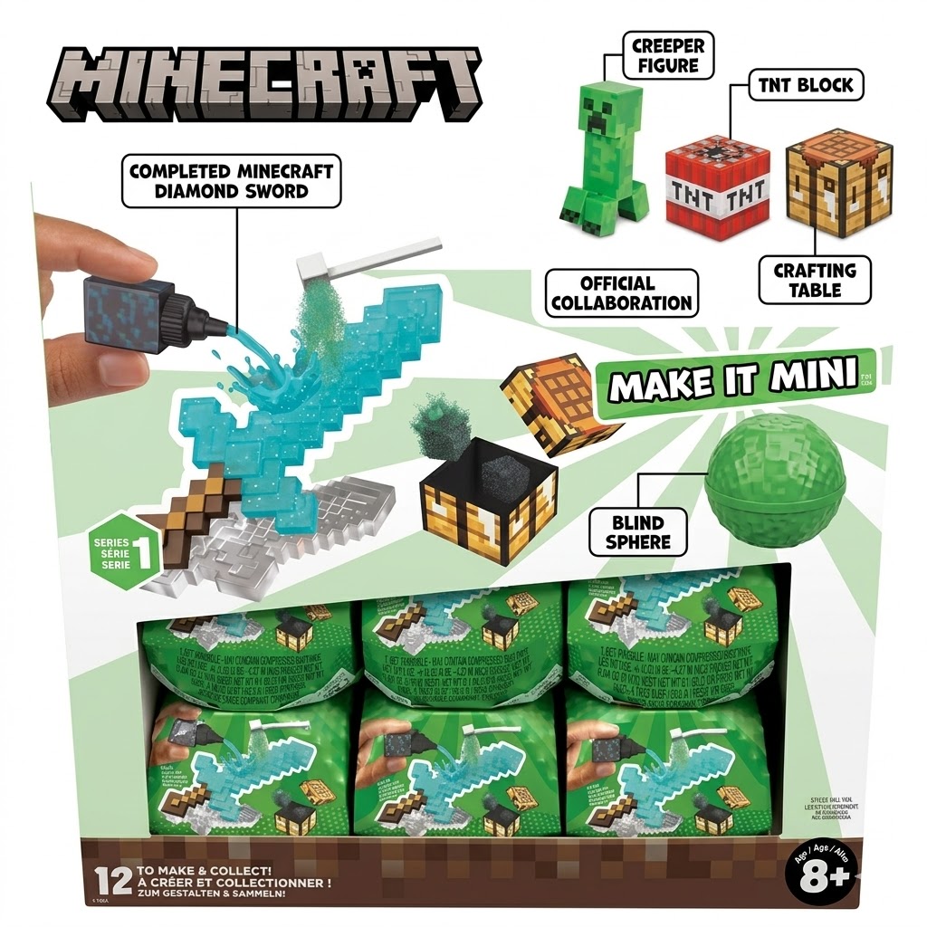 Resin Crafts Minecraft - 오리지널 MGA 미니버스 마인크래프트 메이크 잇
