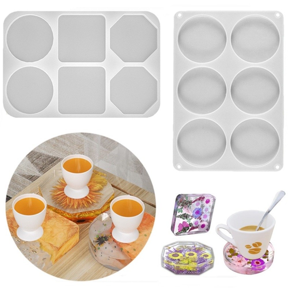 Coaster Mold Round - 사용하기 쉬운 창의적인 컵받침 실리콘 몰드
