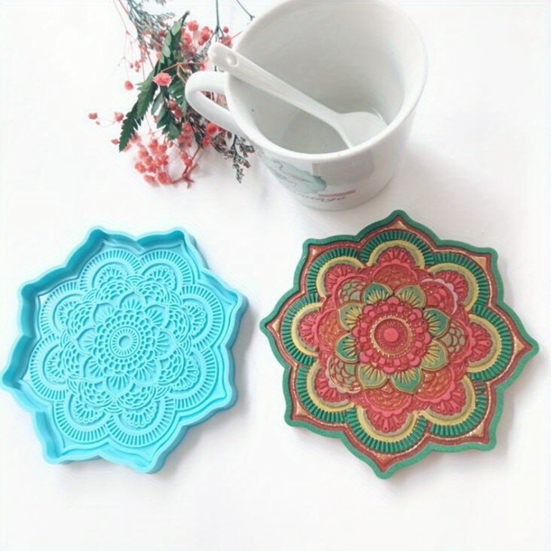 Coaster Mold Round - 만다라 코스터 실리콘 몰드 라운드 트레이