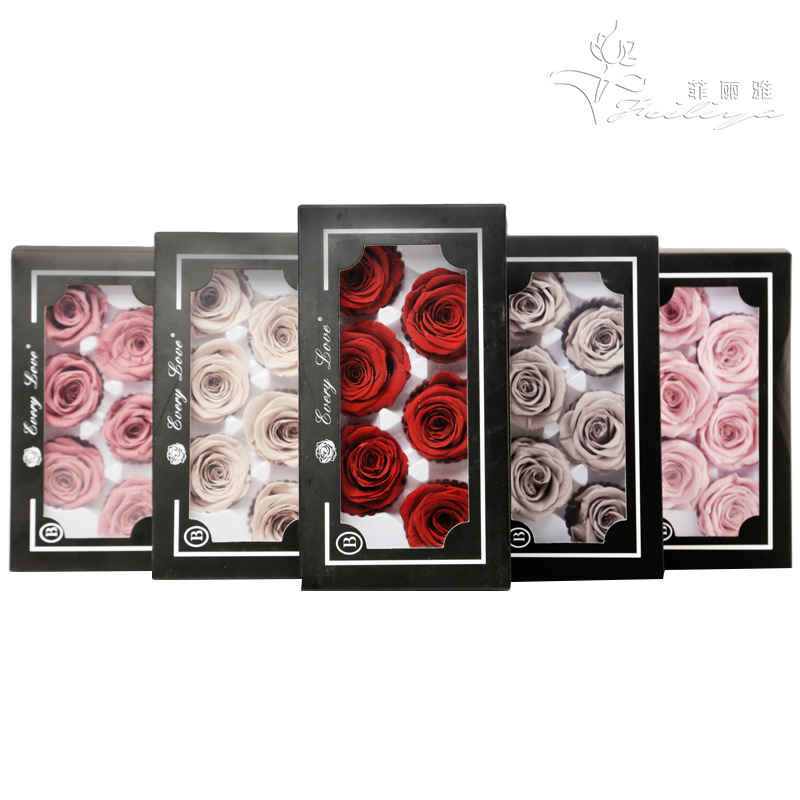 Dried Flower Bulk - 6pcs 영원한 장미 꽃 머리, 대형,