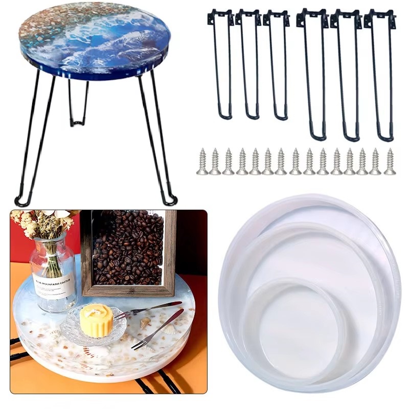 Coaster Mold Round - 대형 원형 트레이 UV 레진 몰드