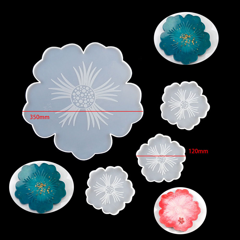 Epoxy Uv Resin Kit - 대형 꽃 모양 접시 패드 실리콘