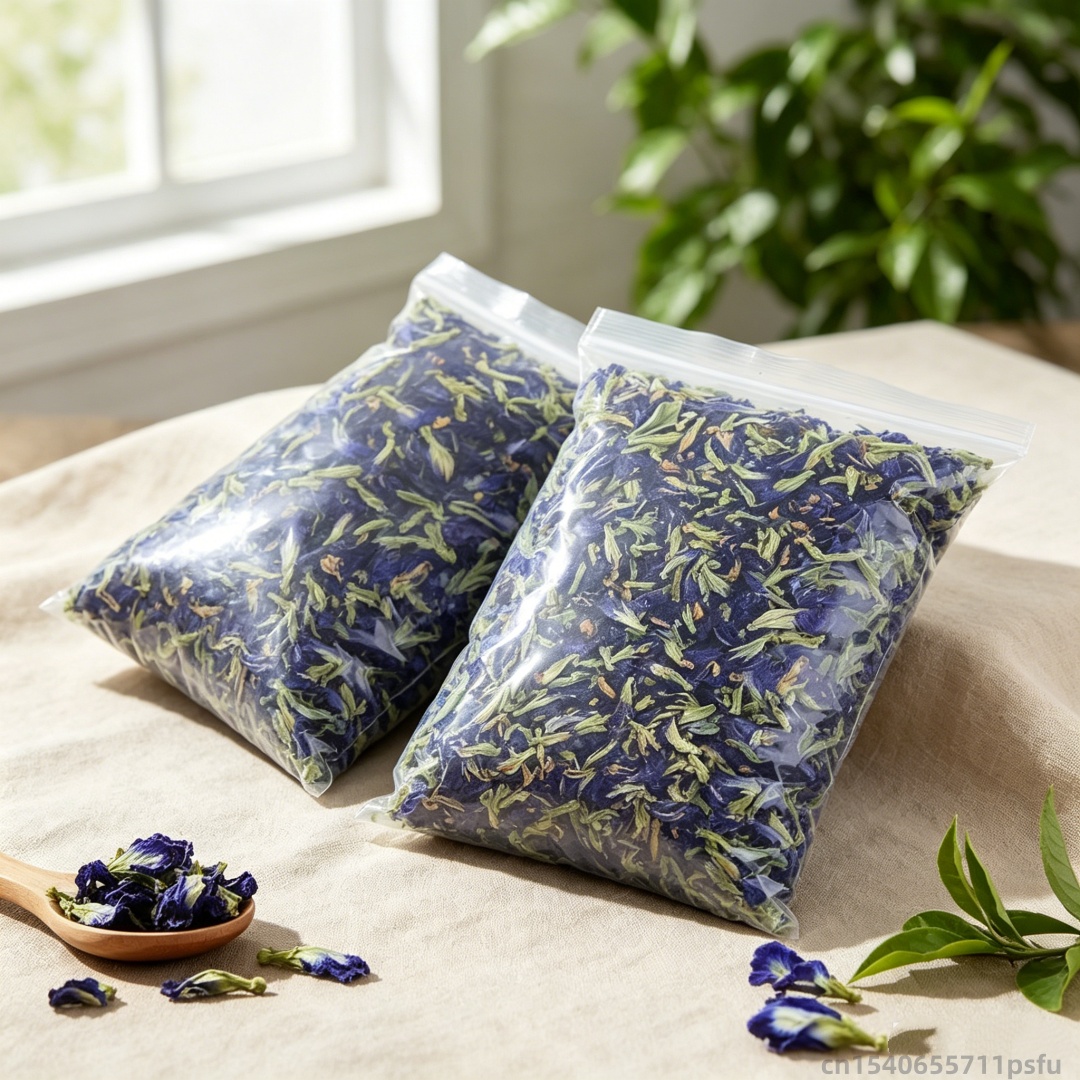 Dried Flower Bulk - 천연 나비난초 드라이플라워 블루 버터플라이 피