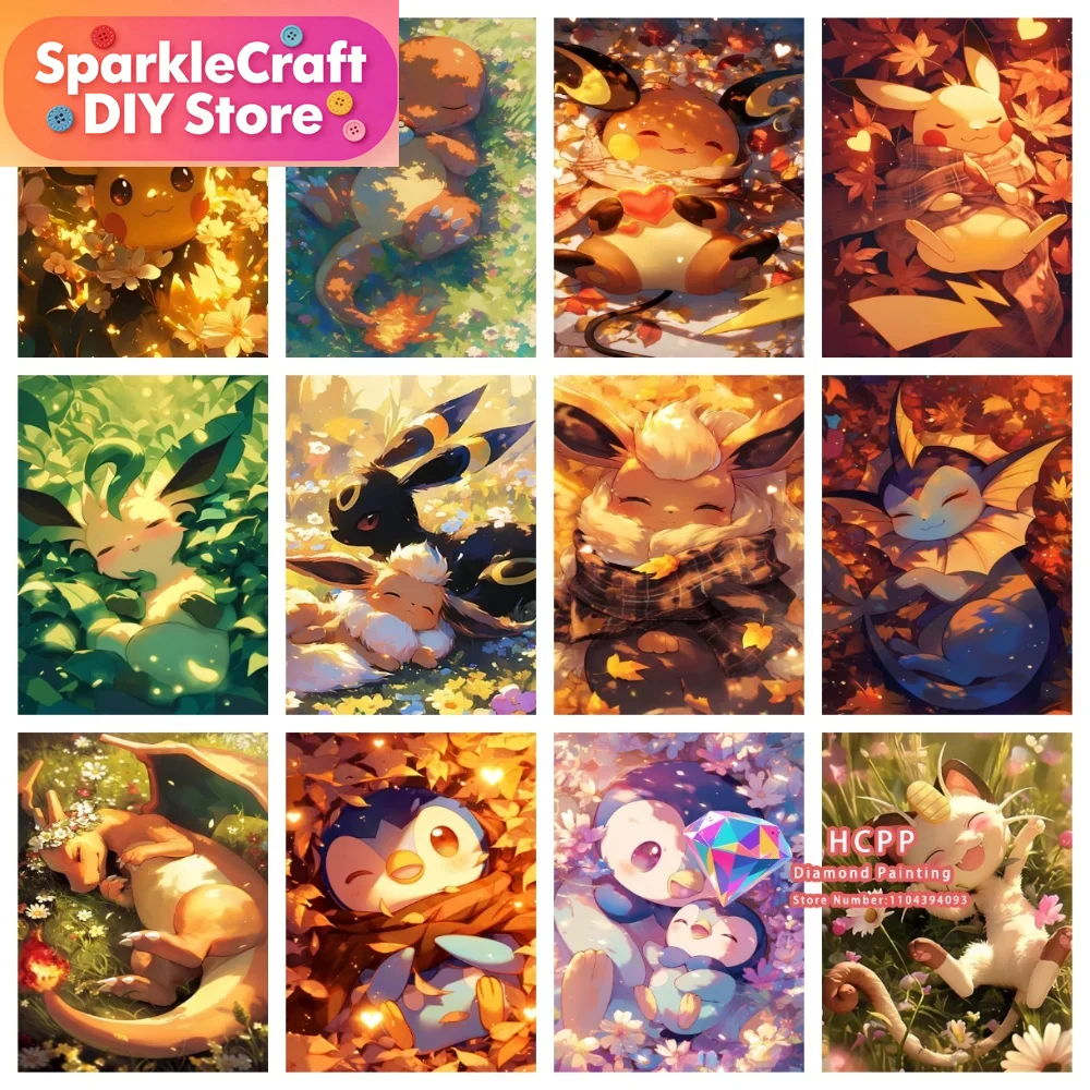 Resin Craft Kit - 1pc 프레임리스 만화 포켓몬 피카추 Charizard