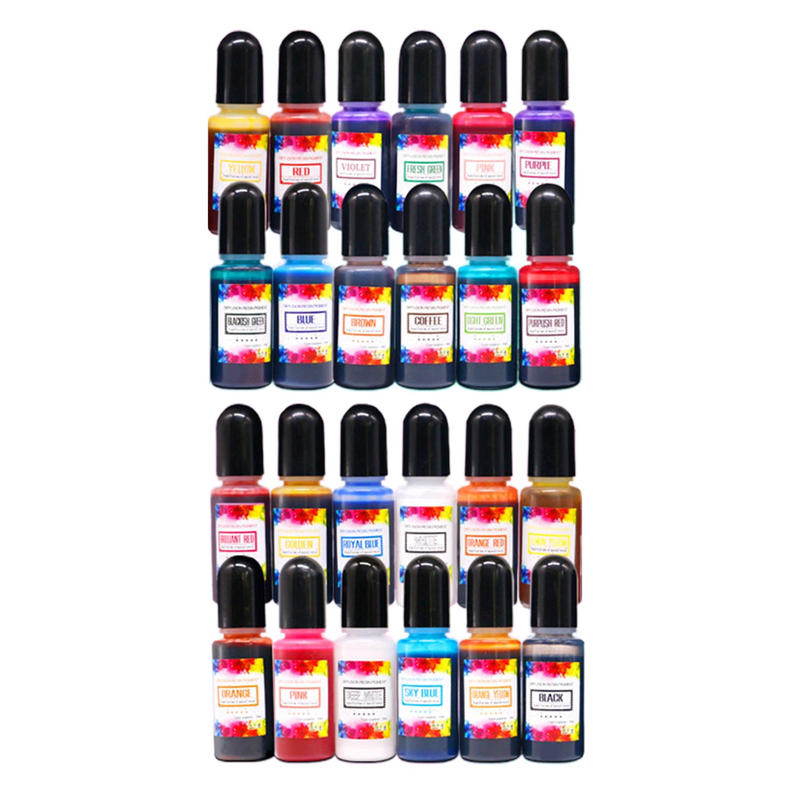 24개 알코올 잉크 에폭시 수지 색소 액체 염료 농축  - Resin Dye Alcohol 리뷰 및 가격