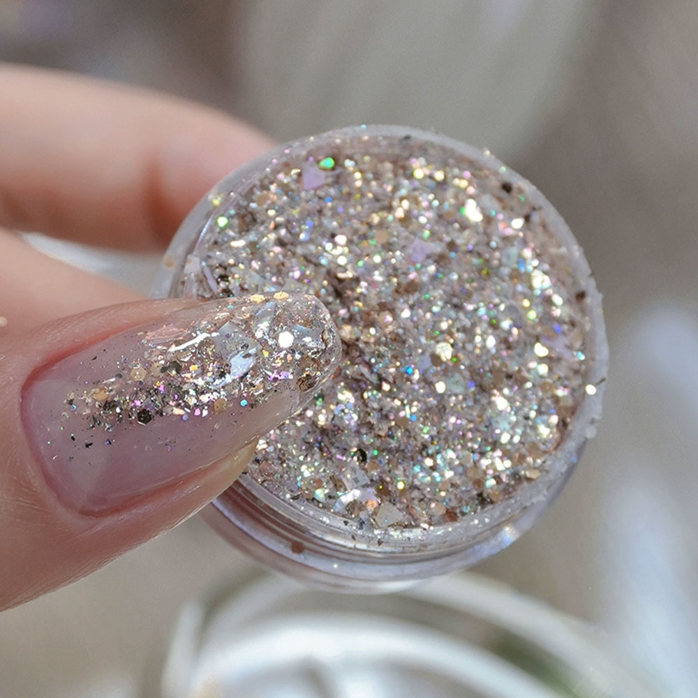 1/2박스 1g 홀로그램 글리터 플레이크 네일 스팽글  - Gold Foil Flakes 리뷰 및 가격