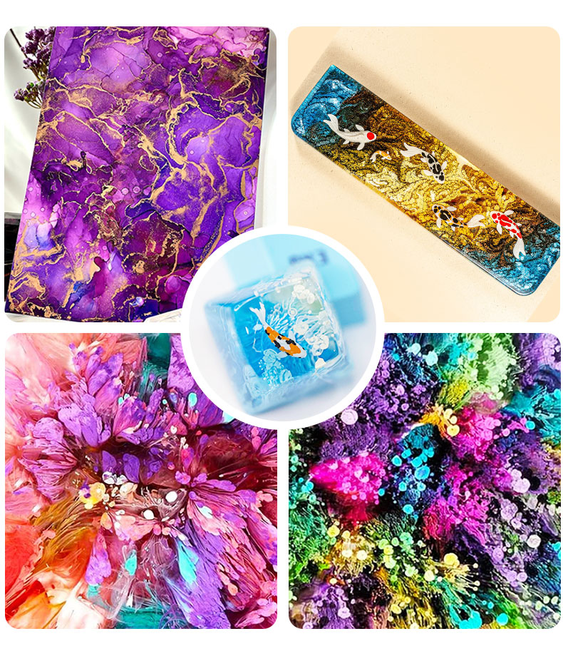 알코올 잉크 아트 에폭시 송진 안료, DIY UV 에폭 - Resin Dye Alcohol 리뷰 및 가격