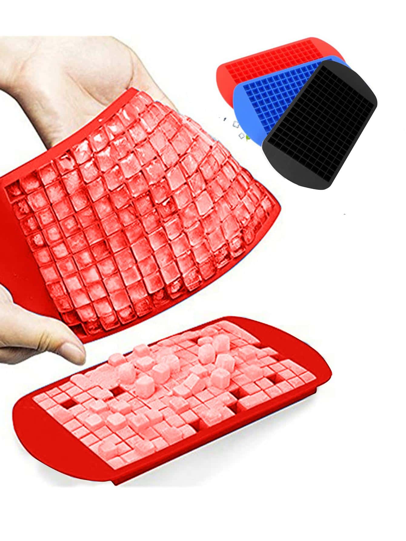 160큐브 실리콘 아이스 트레이 작은 사각형 얼음틀 블 - Silicone Mold Tray 리뷰 및 가격
