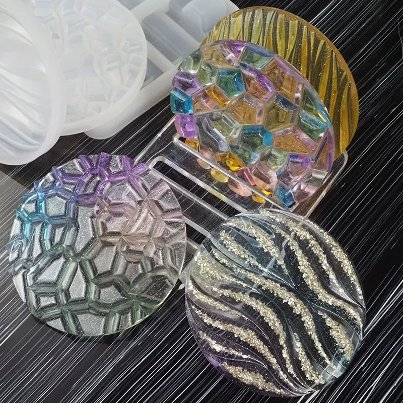 DIY 크리스탈 에폭시 금형 웨이브 다이아몬드 하단 코 - Coaster Mold Round 리뷰 및 가격