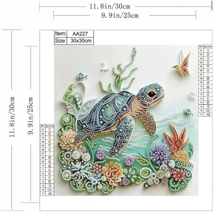 바다거북 동물 다이아몬드 페인팅 키트 (성인 초보자용  - Resin Craft Kit 리뷰 및 가격