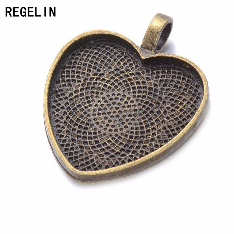 REGELIN 심장 카보 숑 설정 실버 도금 펜던트 베 - Bezels Set Pendant 리뷰 및 가격