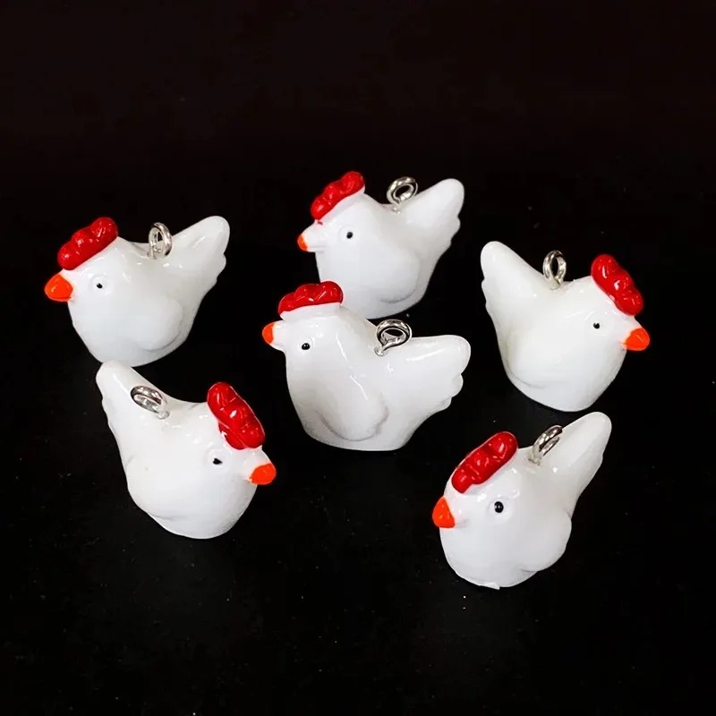 10Pcs 귀여운 미니 3D 치킨 수지 참 장식품 만화 - Crafting Resin 리뷰 및 가격