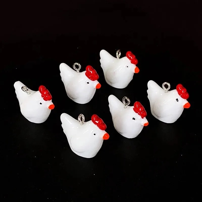 10Pcs 귀여운 미니 3D 치킨 수지 참 장식품 만화 - Crafting Resin 리뷰 및 가격