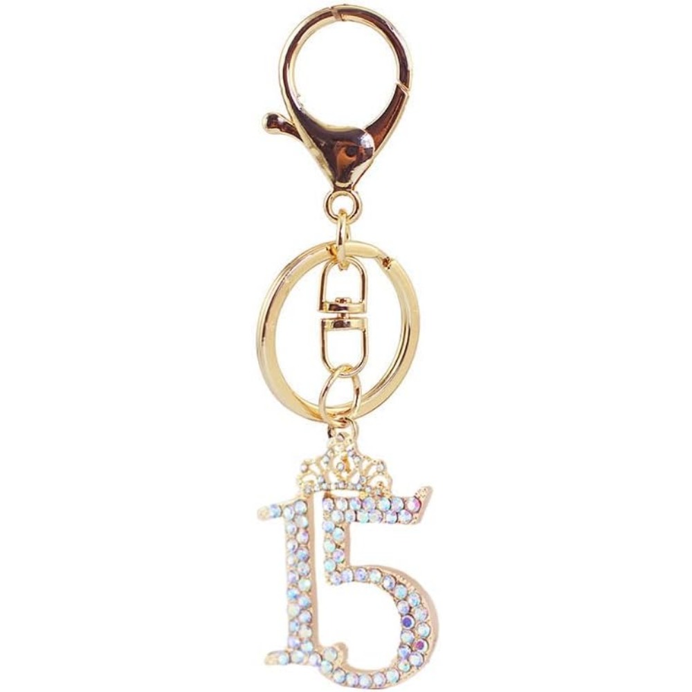 반짝이는 숫자 15 라인스톤 자동차 열쇠고리 링 체인  - Resin Glitter Pack 리뷰 및 가격