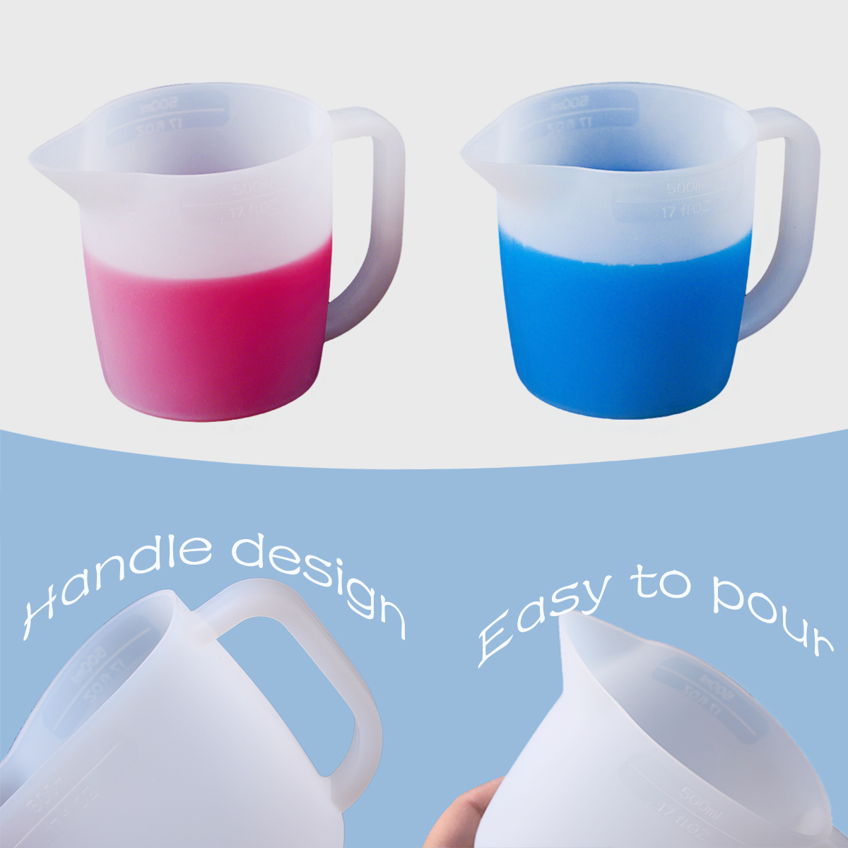 500ml 실리콘 계량컵 (손잡이 포함) DIY 에폭시 - Mixing Cup Silicone 리뷰 및 가격