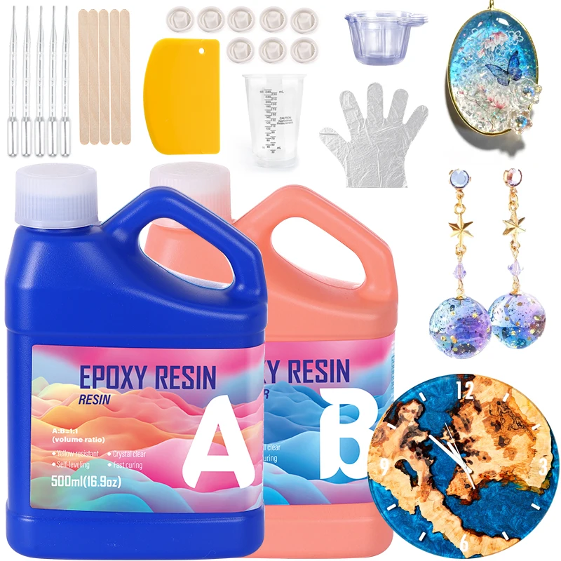 쉽게 혼합되는 에폭시 레진 키트, 크리스탈처럼 투명한  - Epoxy Uv Resin Kit 리뷰 및 가격