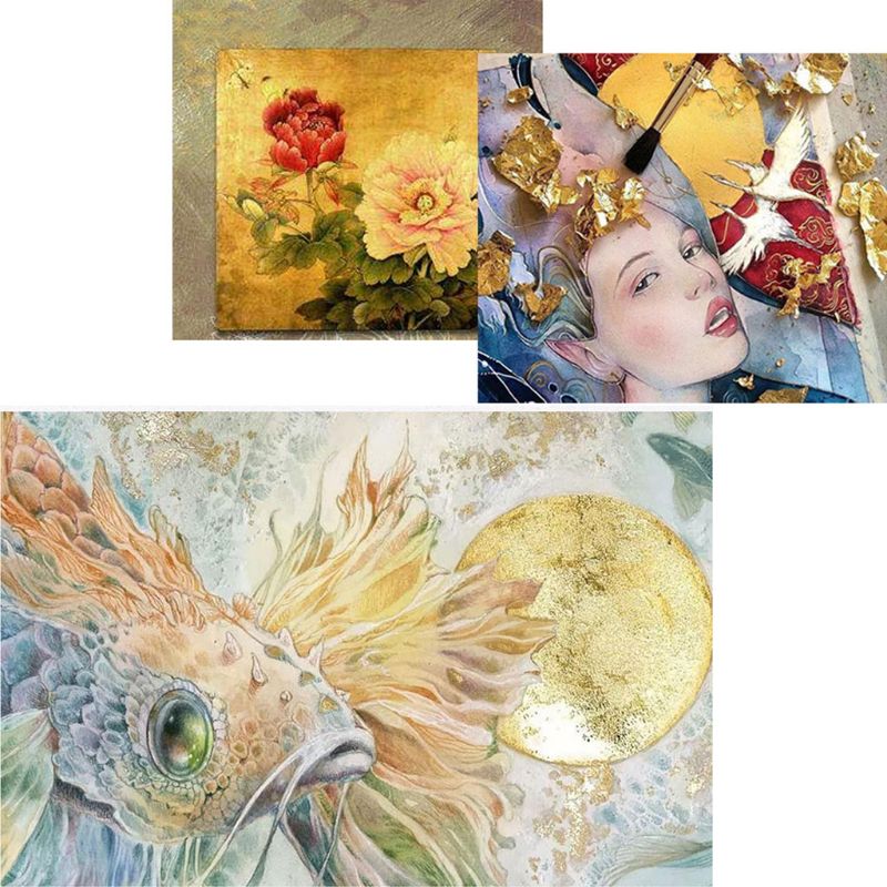 3박스 금박 플레이크 포일 종이 네일 아트 스팽글 에폭 - Gold Foil Flakes 리뷰 및 가격