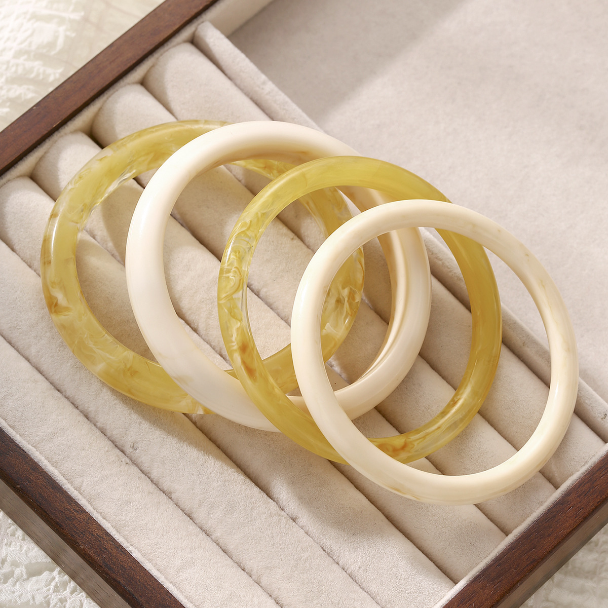 DIEZI 패션 라운드 옐로우 화이트 아크릴 와이드 팔 - Resin Jewelry Kit 리뷰 및 가격