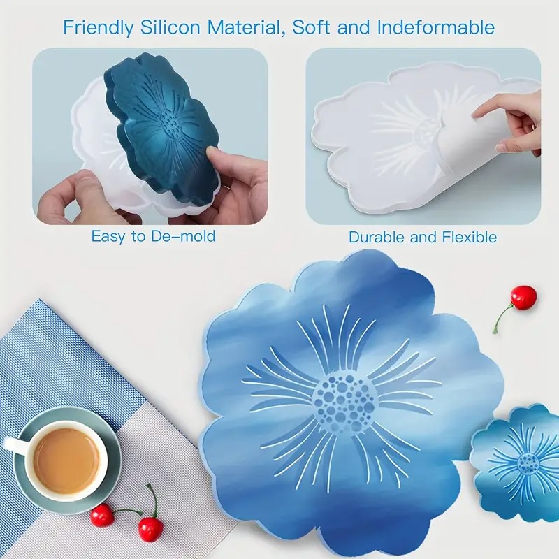 DIY 벚꽃 모양 레진 몰드 - 맞춤형 지오드 코스터  - Geode Mold Silicone 리뷰 및 가격
