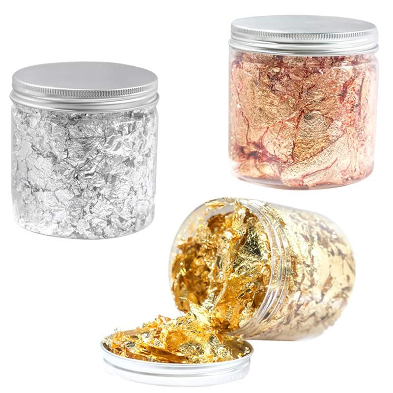 3G 네일 아트 장식 골드 실버 구리 호일 장식 조각  - Gold Foil Flakes 리뷰 및 가격