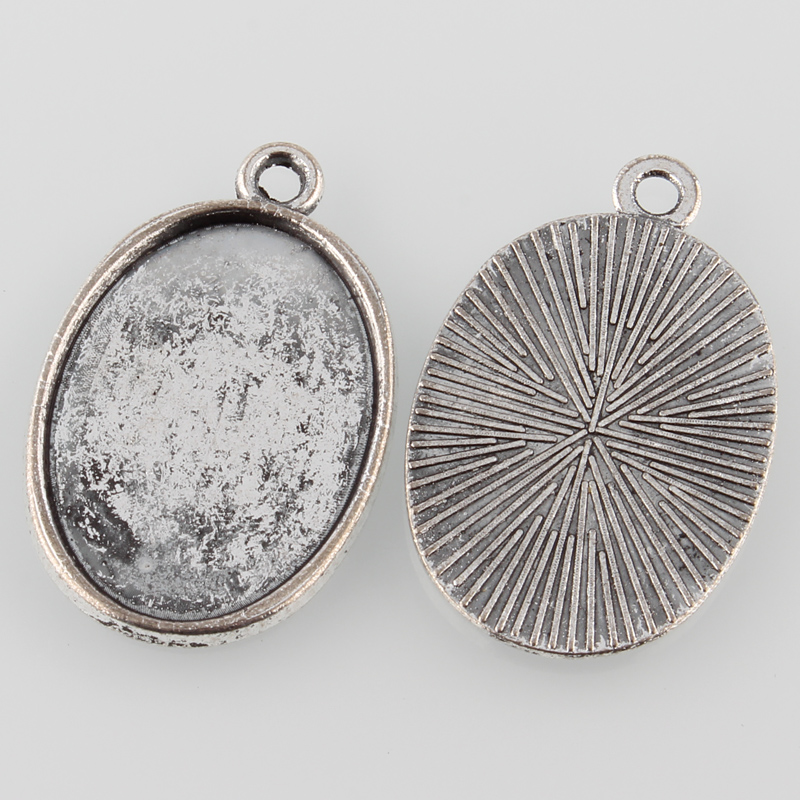 10개입 실버 합금 플랫 타원형 펜던트 카보숑 세팅 블 - Bezels Set Pendant 리뷰 및 가격
