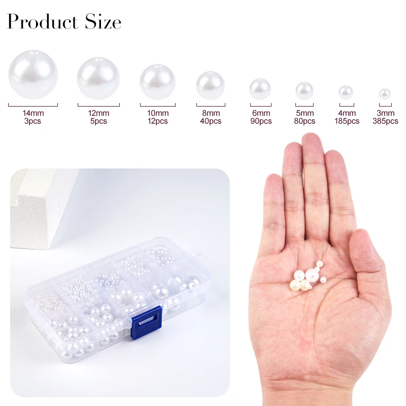 800개 인조 진주 레진 비즈 키트 라운드 진주 비즈  - Resin Craft Kit 리뷰 및 가격