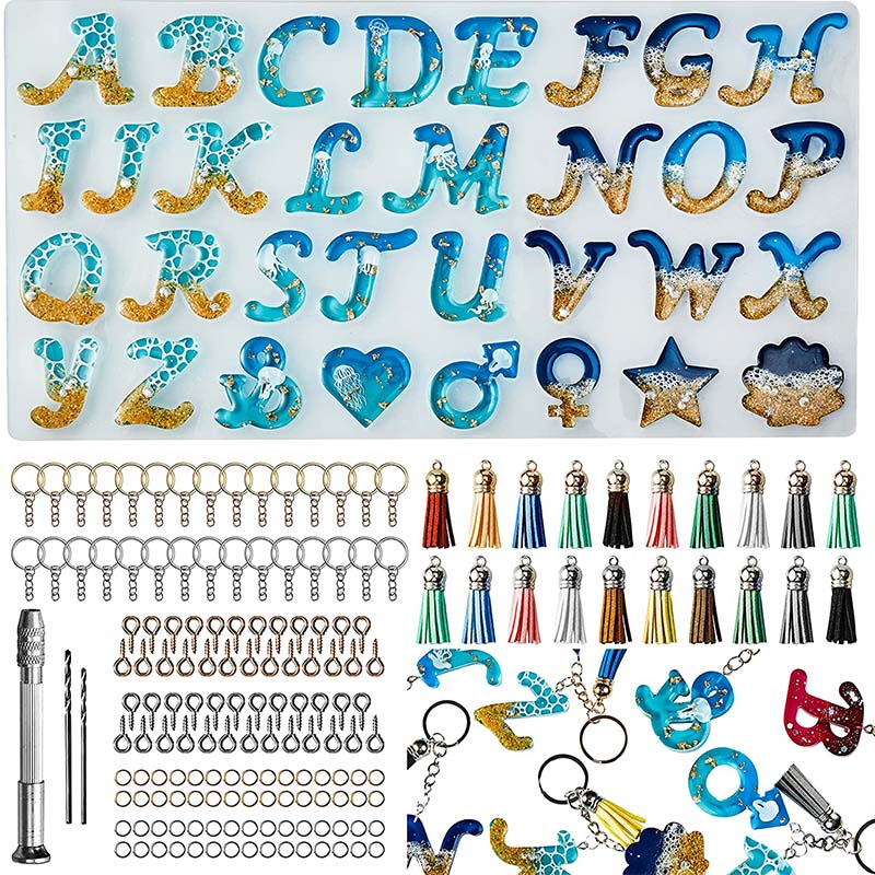 알파벳 실리콘 몰드 에폭시 레진 키트 혼합 스타일 글자 - Resin Jewelry Kit 리뷰 및 가격