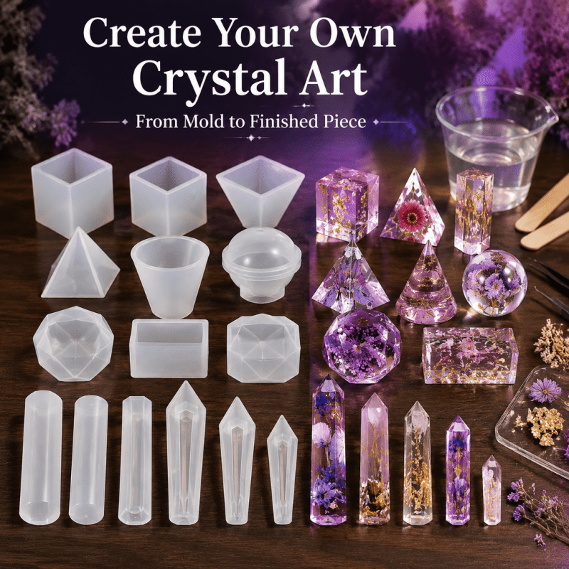 15개 크리스탈 레진 실리콘 몰드 세트, 독특한 디자인 - Resin Jewelry Kit 리뷰 및 가격