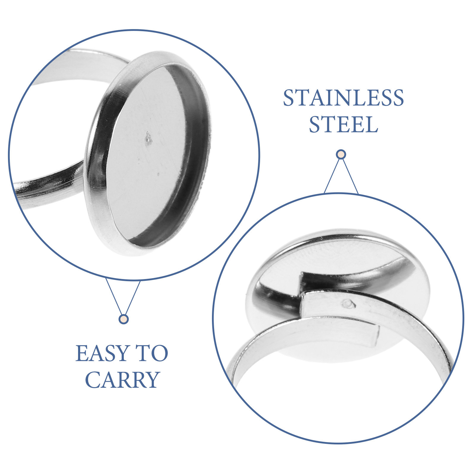20개 14mm 스테인리스 스틸 조절 가능한 반지 부품 - Crafting Resin 리뷰 및 가격