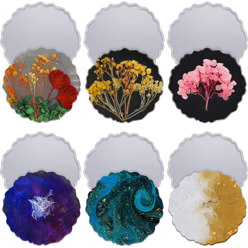 6개입 레진 코스터 몰드 대형 실리콘 지오드 몰드 불규 - Geode Mold Silicone 리뷰 및 가격
