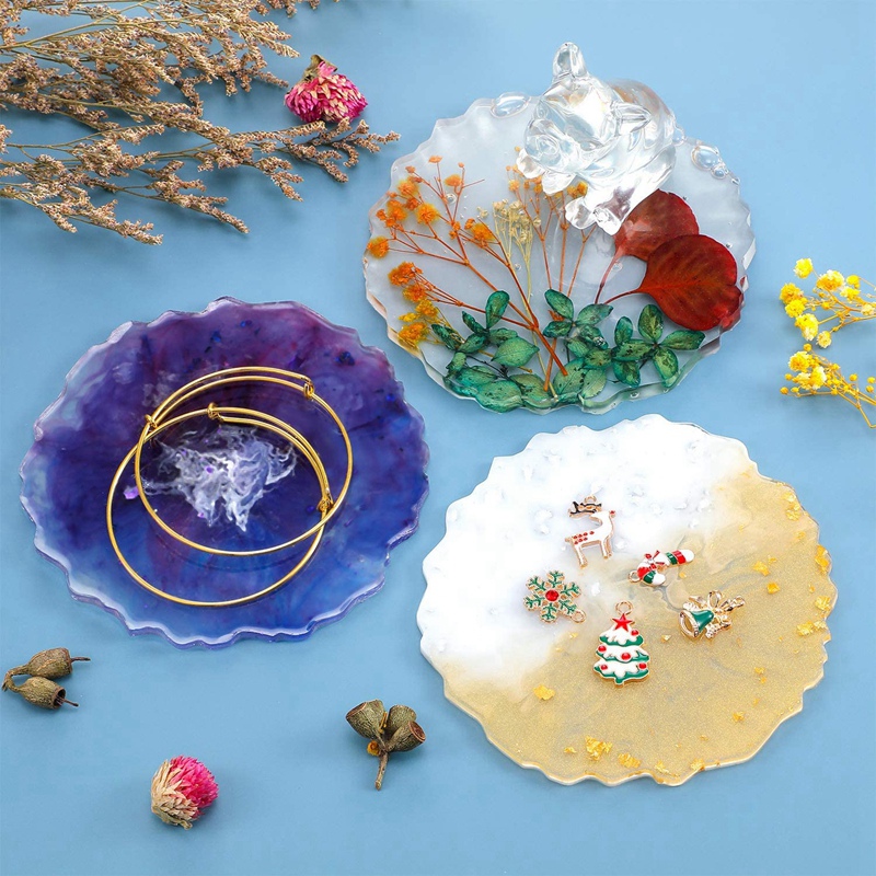 6개입 레진 코스터 몰드 대형 실리콘 지오드 몰드 불규 - Geode Mold Silicone 리뷰 및 가격