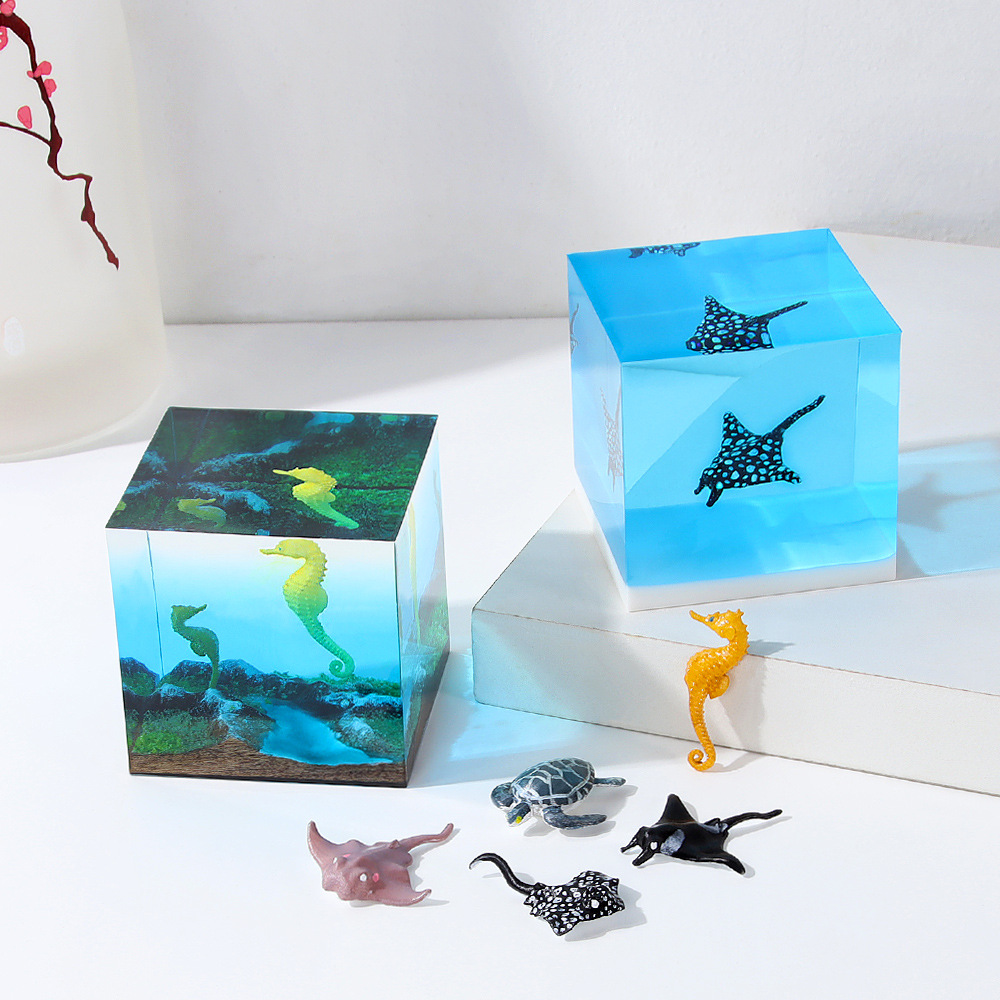 3D 공예 DIY 미니 장식 바다 동물 액션 피규어 장 - Resin Craft Material 리뷰 및 가격