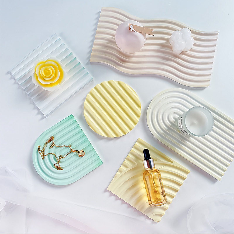 DIY 스트라이프 웨이브 트레이 몰드 레진 제작용 콘크 - Silicone Mold Tray 리뷰 및 가격