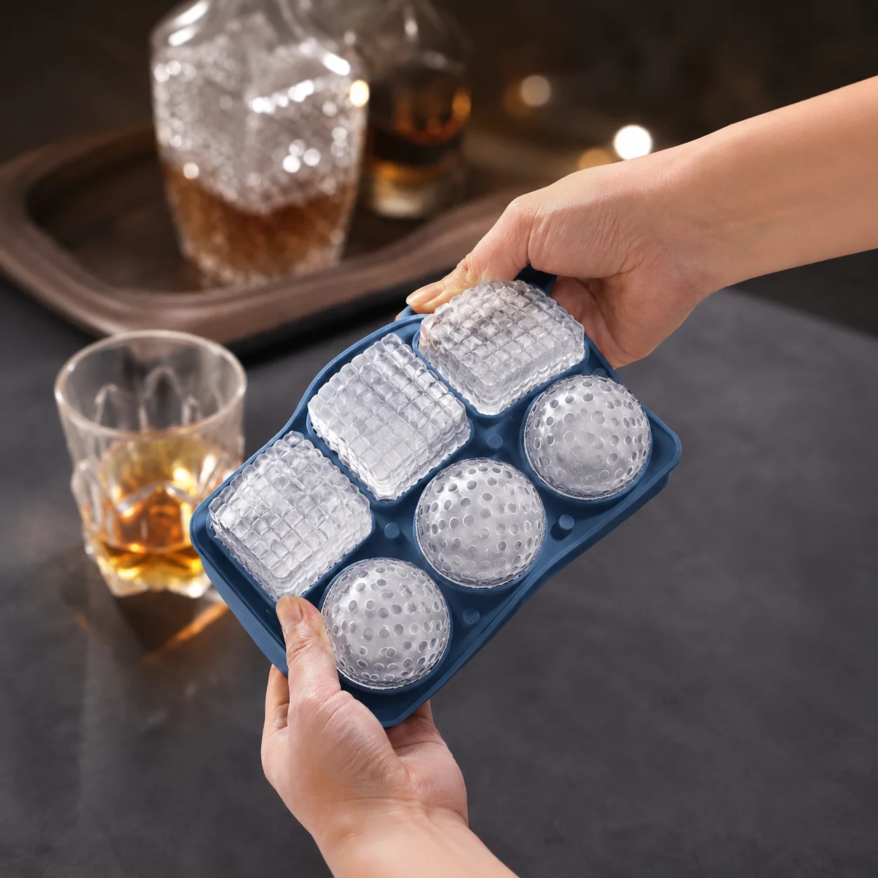 실리콘 위스키 아이스 큐브 트레이 아이스 볼 메이커 몰 - Silicone Mold Tray 리뷰 및 가격