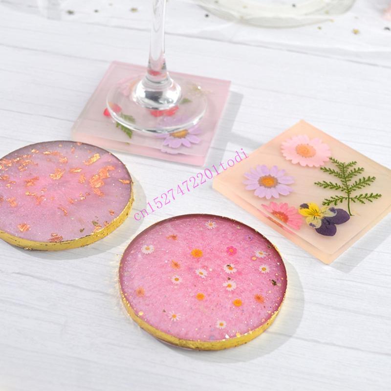 2Pcs 라운드 스퀘어 코스터 수지 금형 키트 Geod - Geode Mold Silicone 리뷰 및 가격