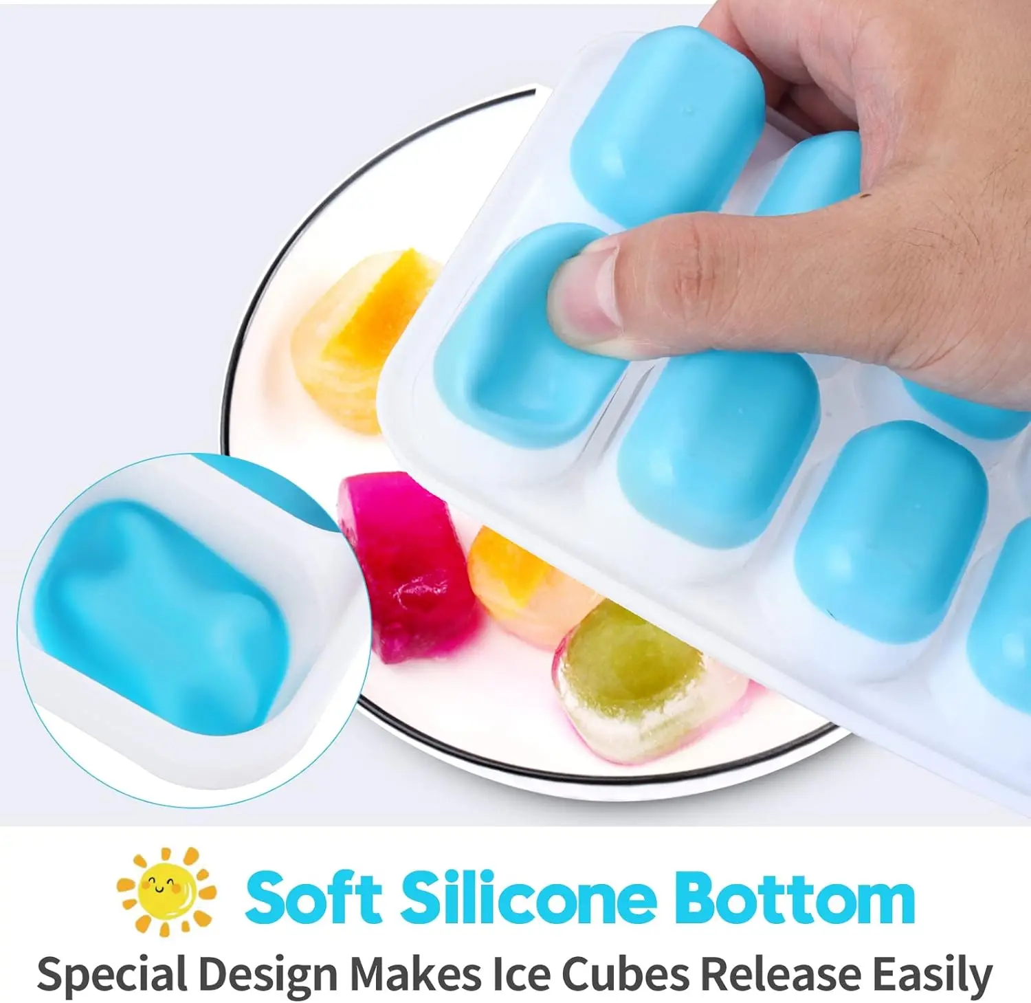 실리콘 아이스 큐브 몰드 트레이 재사용 가능한 실리콘  - Silicone Mold Tray 리뷰 및 가격