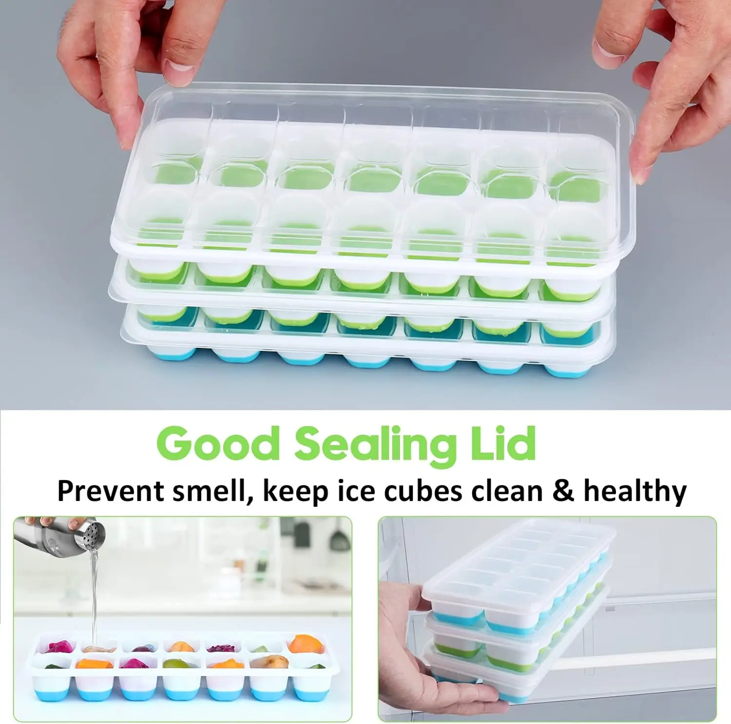 실리콘 아이스 큐브 몰드 트레이 재사용 가능한 실리콘  - Silicone Mold Tray 리뷰 및 가격