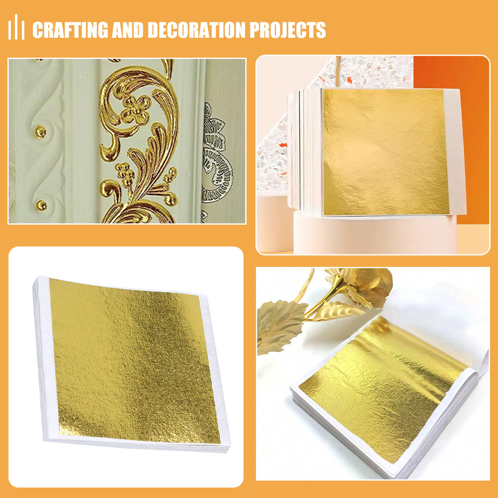 모조 금박 시트 사각형 장식용 예술 공예 그림 가구용  - Gold Foil Flakes 리뷰 및 가격