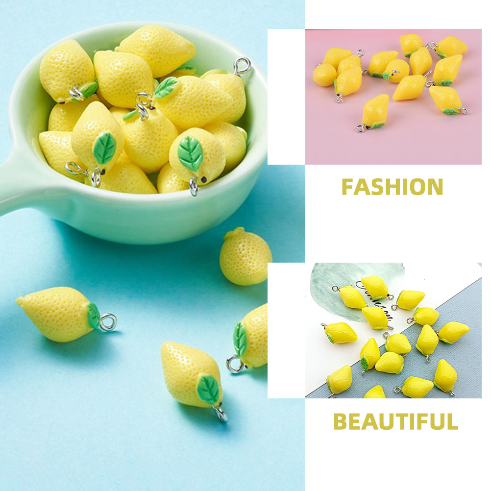 20Pcs 레몬 수지 참 DIY 쥬얼리 만들기 용품 팔 - Crafting Resin 리뷰 및 가격