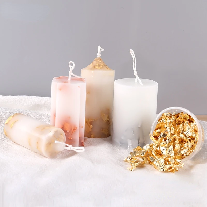 DIY 수제 캔들 만들기 재료, 케이크 캔들 장식, 골 - Gold Foil Flakes 리뷰 및 가격