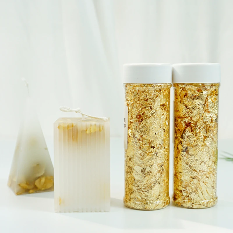 DIY 수제 캔들 만들기 재료, 케이크 캔들 장식, 골 - Gold Foil Flakes 리뷰 및 가격