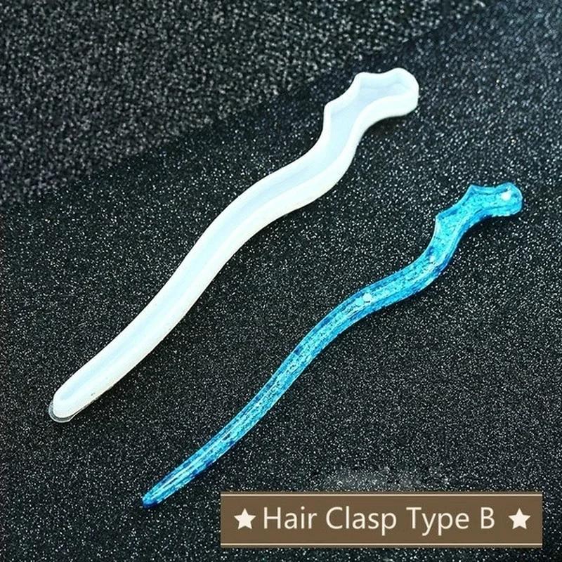 새로운 투명 머리핀 실리콘 특수 금형 수지 DIY 헤어 - Resin Craft Supplies 리뷰 및 가격